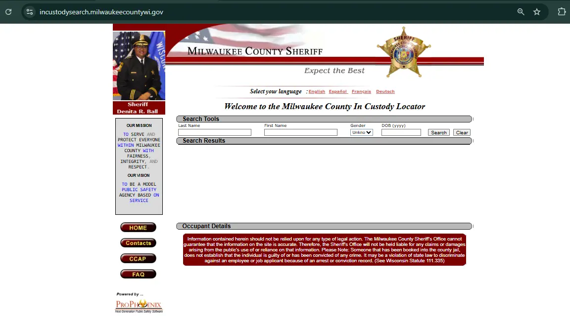 Milwaukee County Jail Inmate Search