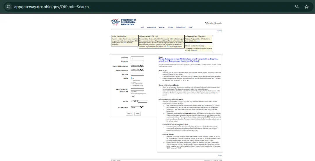 Ohio Jail Inmate Search