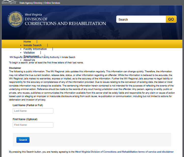 Wv Regional Jail Inmate Search