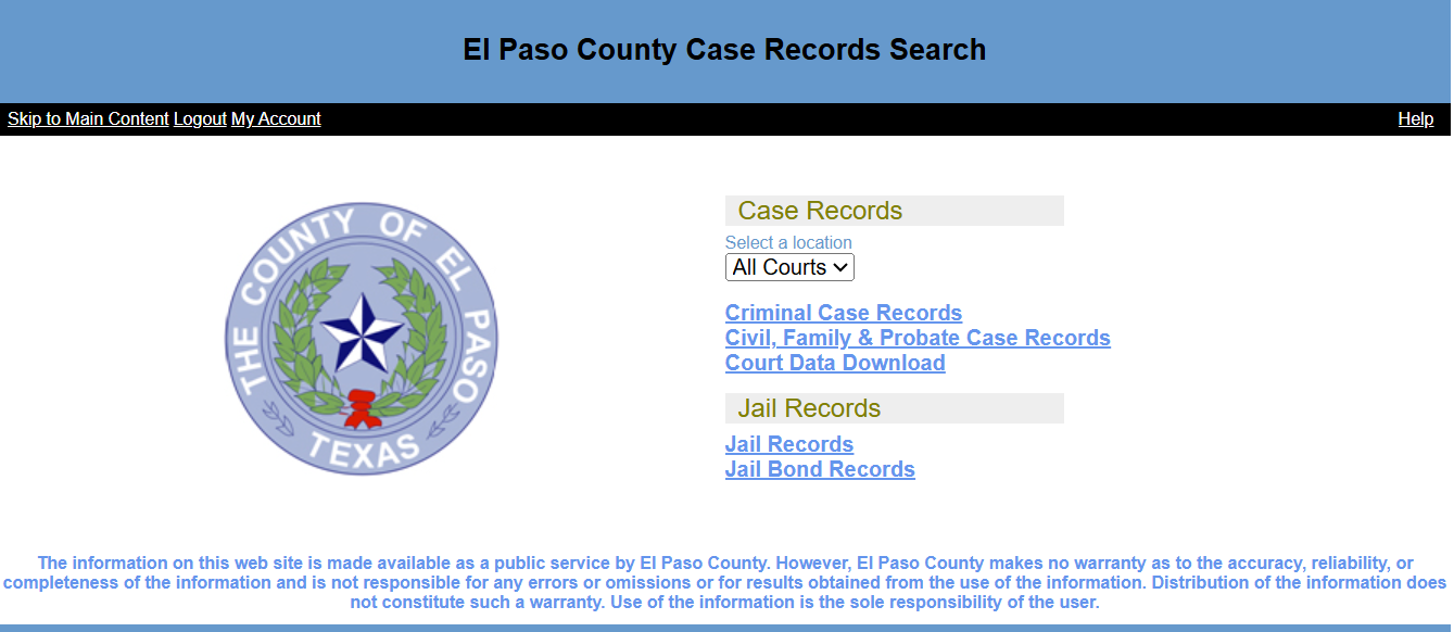 El Paso County Jail Inmate Search