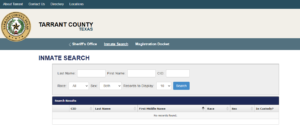 Tarrant County Jail Inmate Search