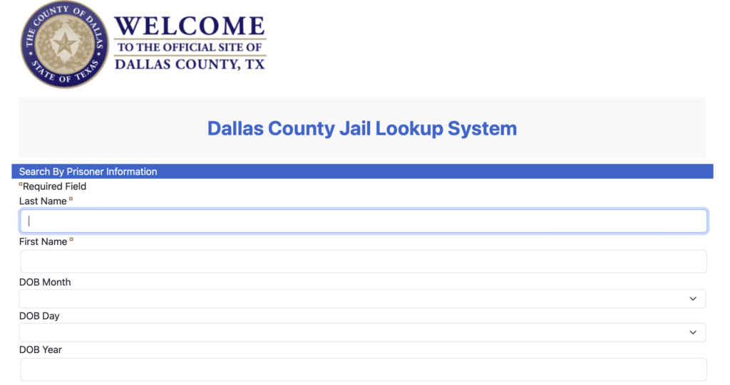Dallas County Jail Inmate Search